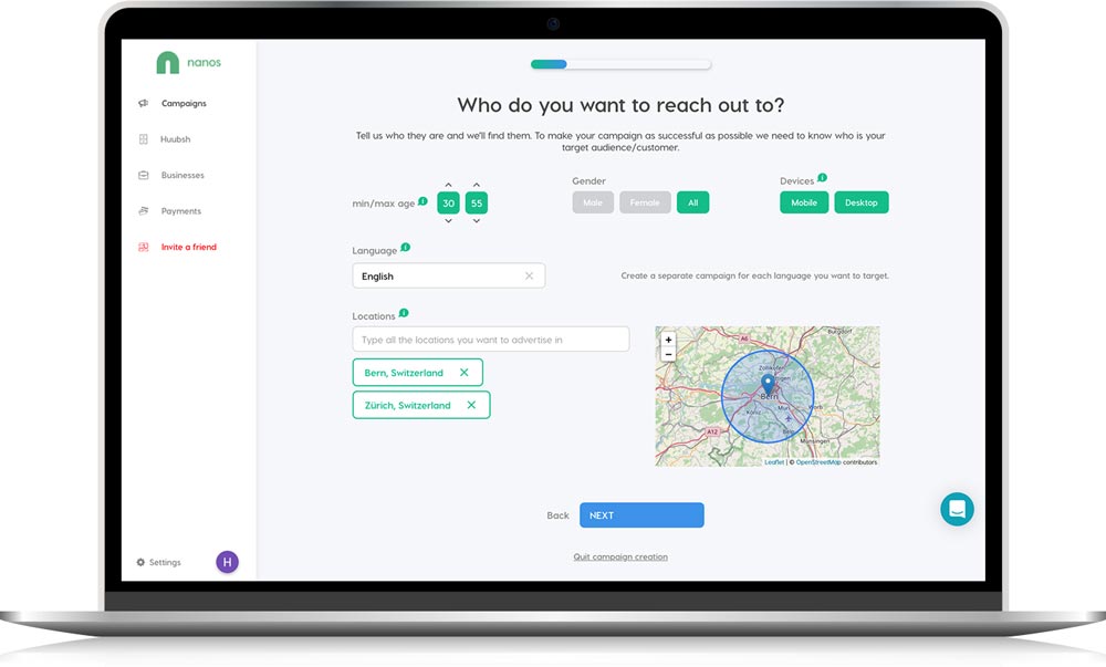 Creating a campaign with Nanos AI