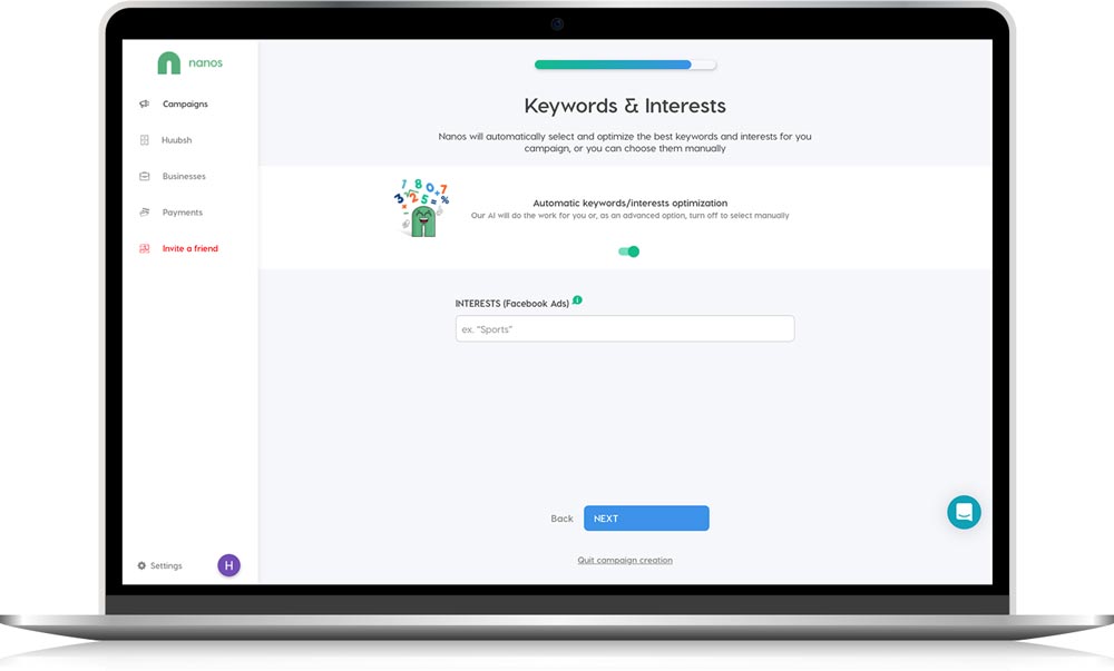 Nanos AI Keyword Optimization