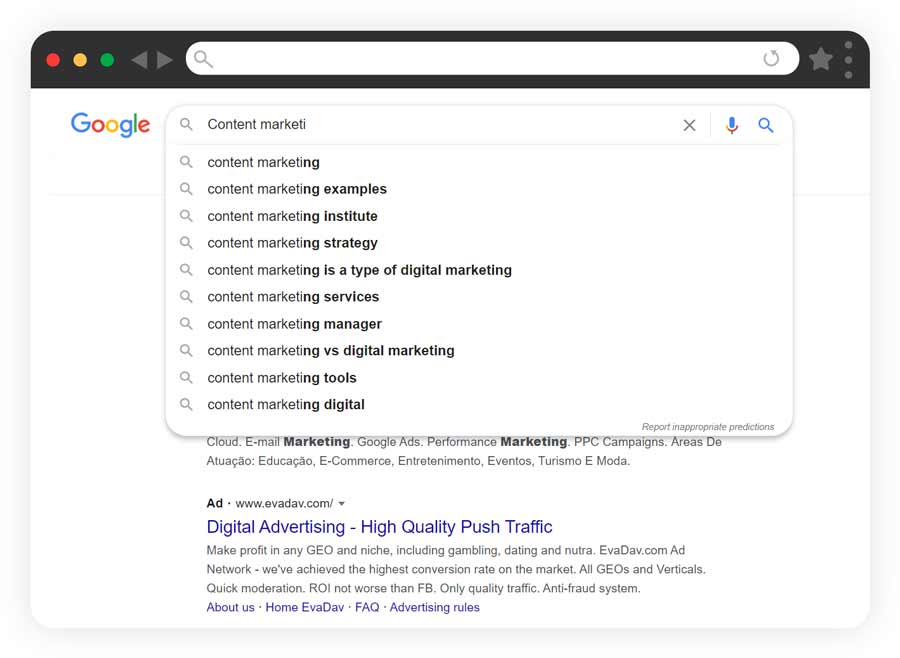 keyword research with Google