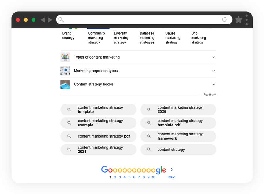 Keyword research with Google